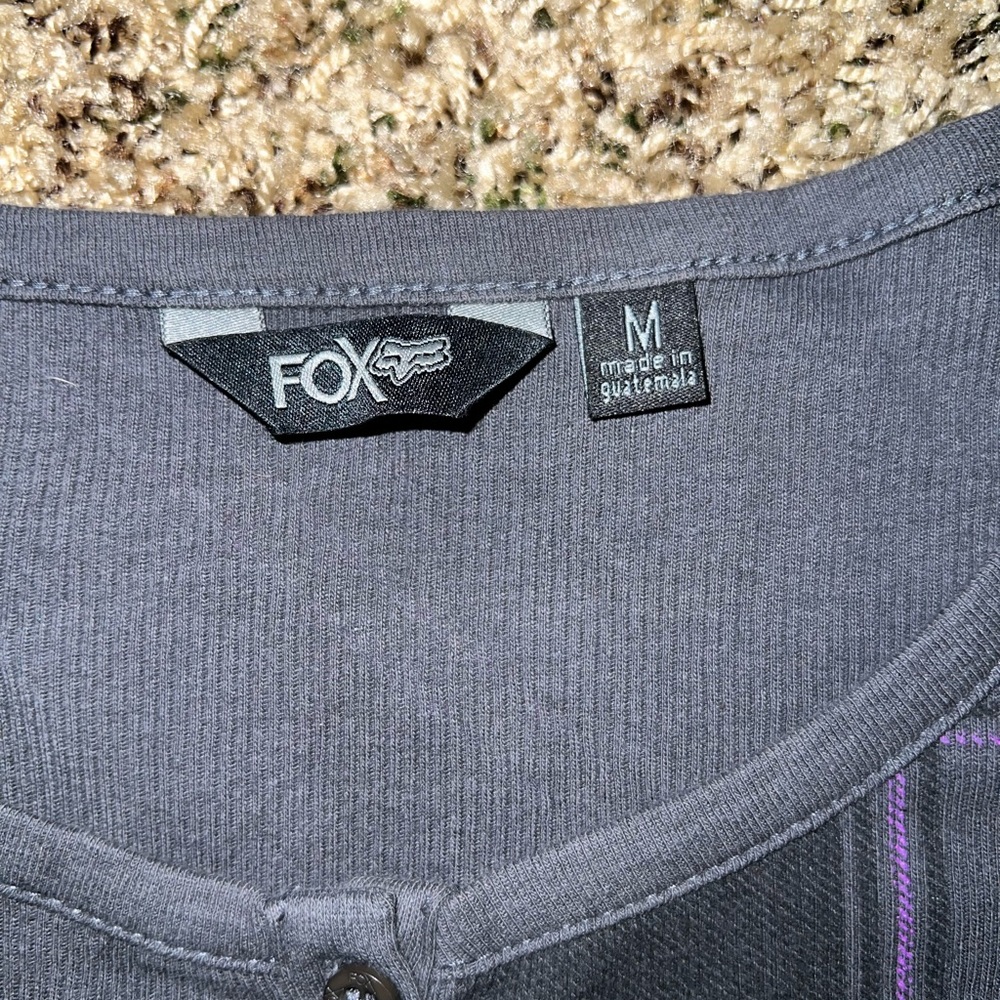 Fox Gray and Purple Button-Up Shirt - Picture 3 of 3